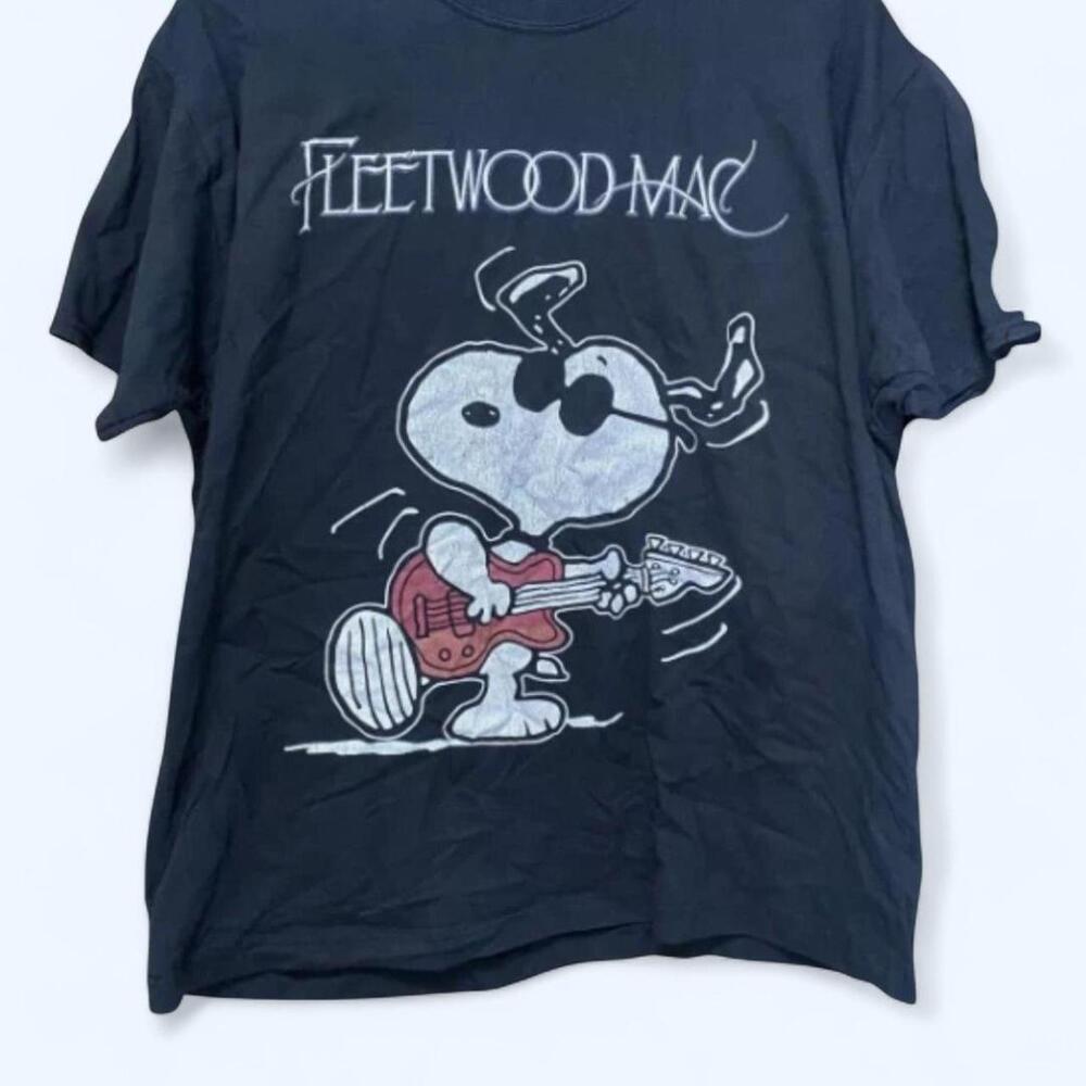 Black Snoopy Fleetwood Mac Graphic Tee